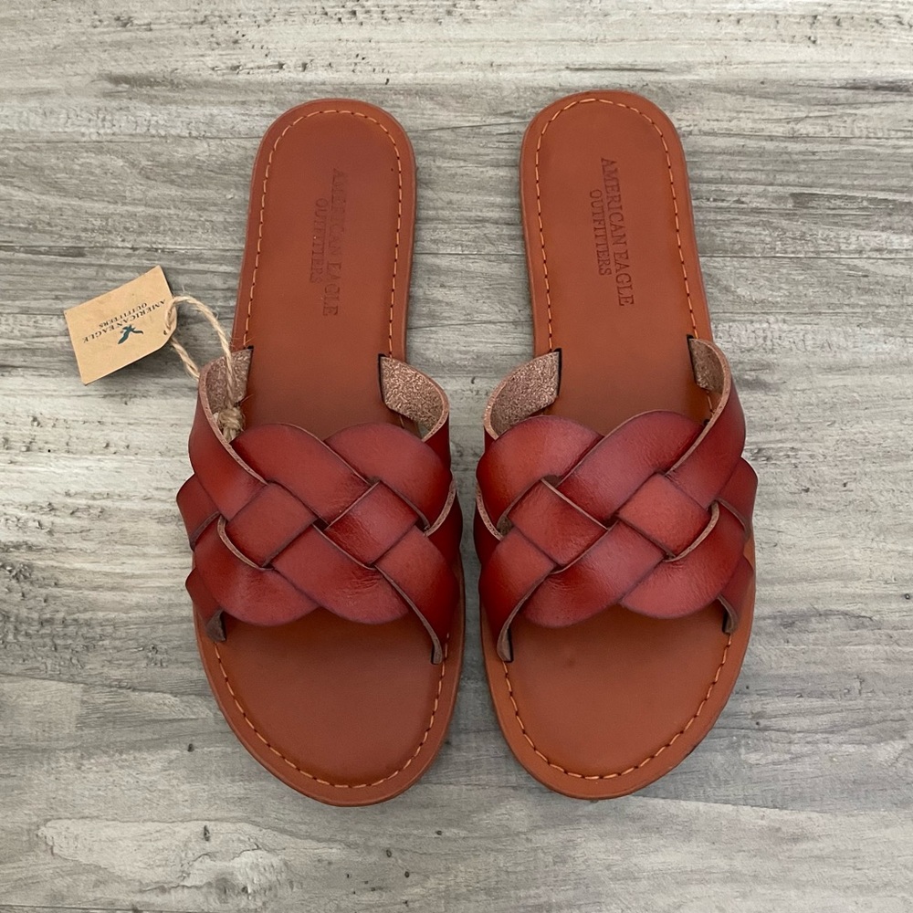 American Eagle Woven Slide Sandals